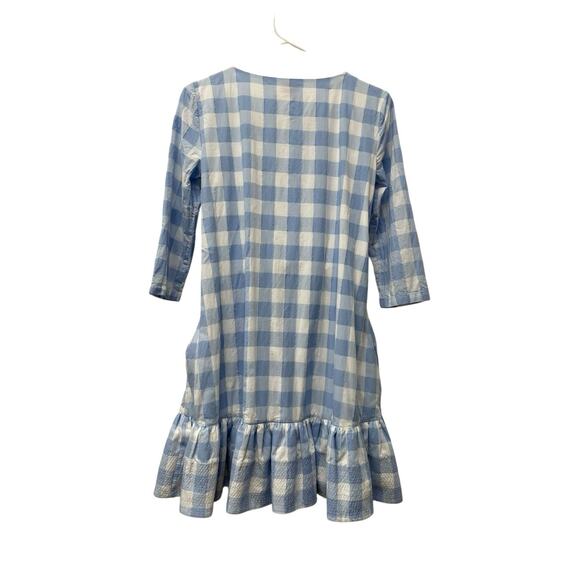 Persifor Ruffle Dress Size XS Mini Gingham Poppy Hem Casual Shabby Chic Peppy - Picture 6 of 9